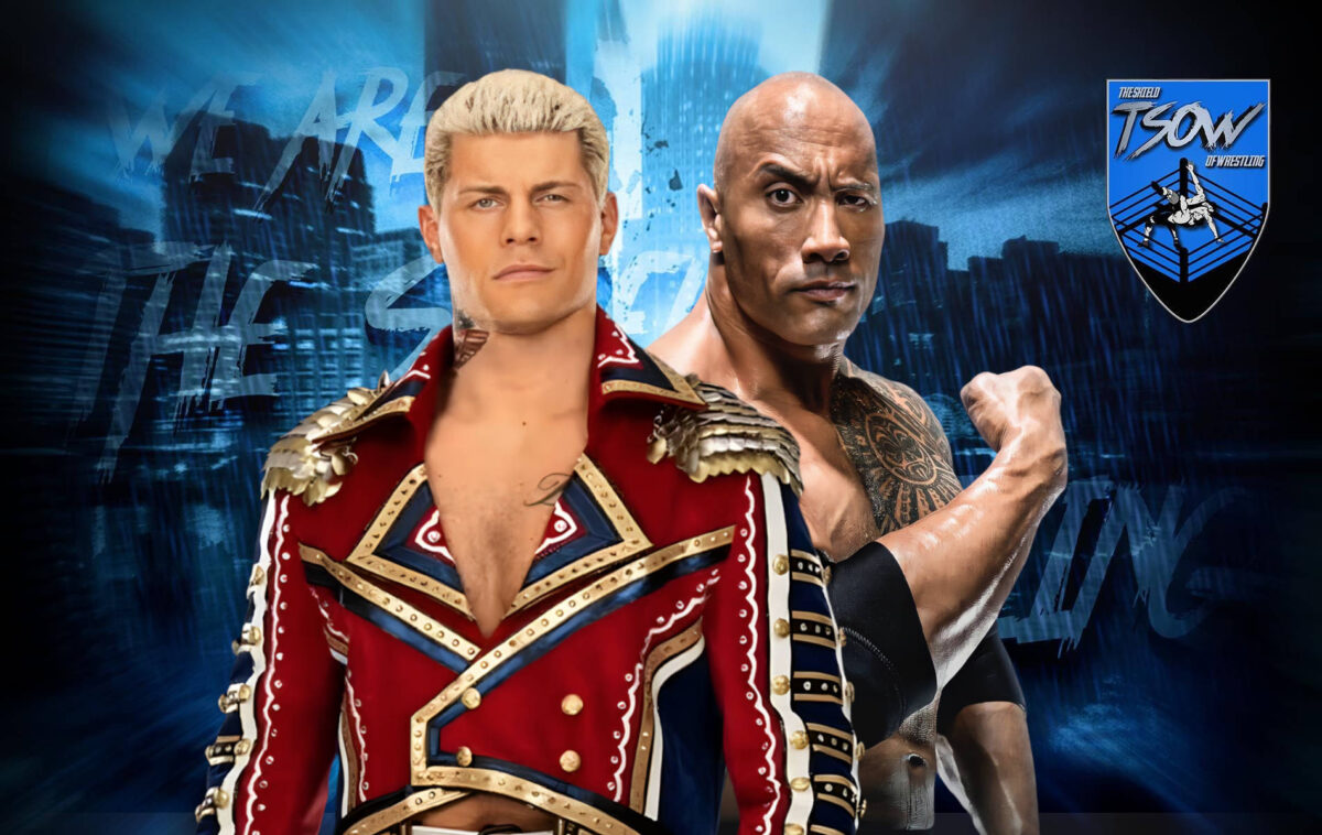 The Rock schiaffeggia Cody Rhodes alla conferenza stampa